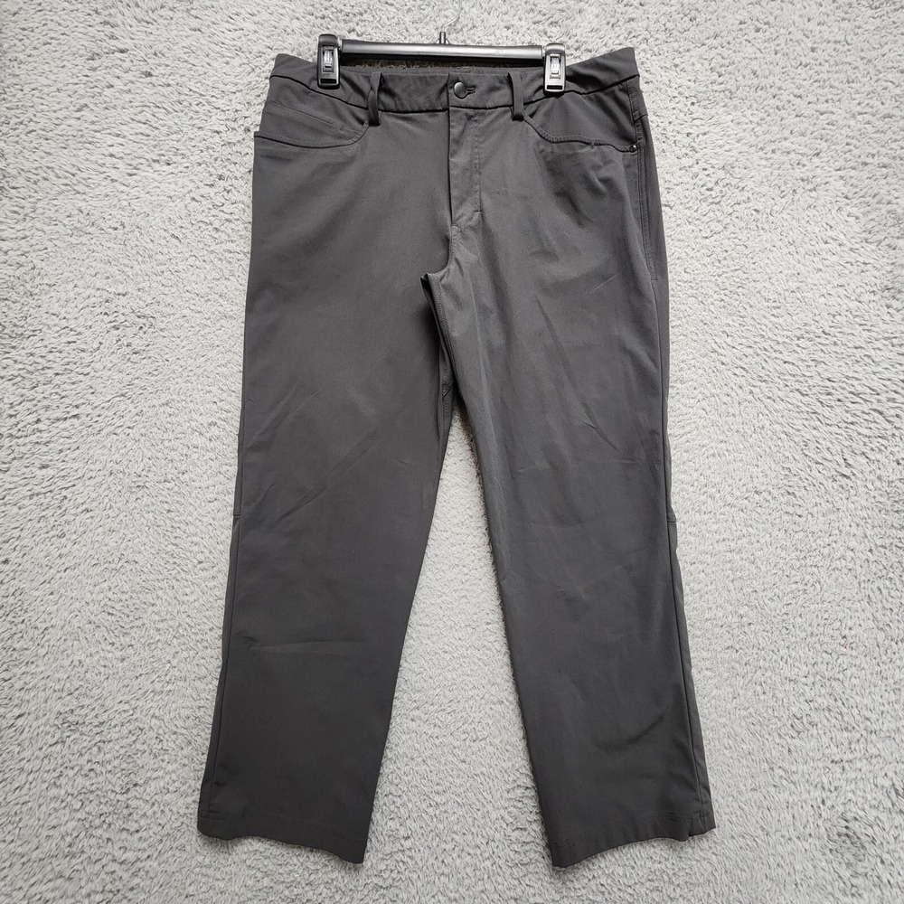 Lululemon Commission Pants Mens 34x27 Gray Straight Leg Performance Stretch‎ - Picture 2 of 12